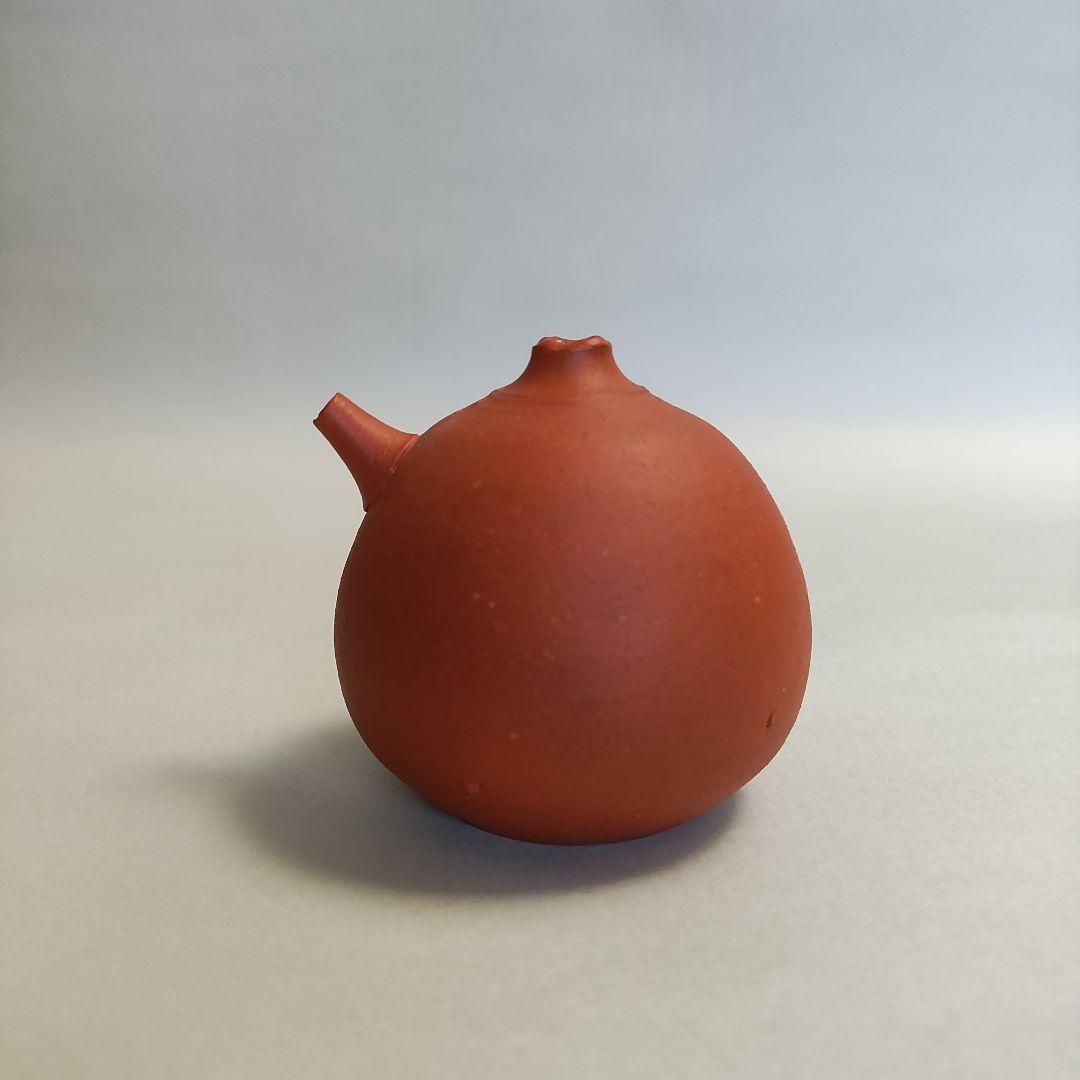 三代山田常山　梨皮朱泥水滴　常滑焼　人間国宝