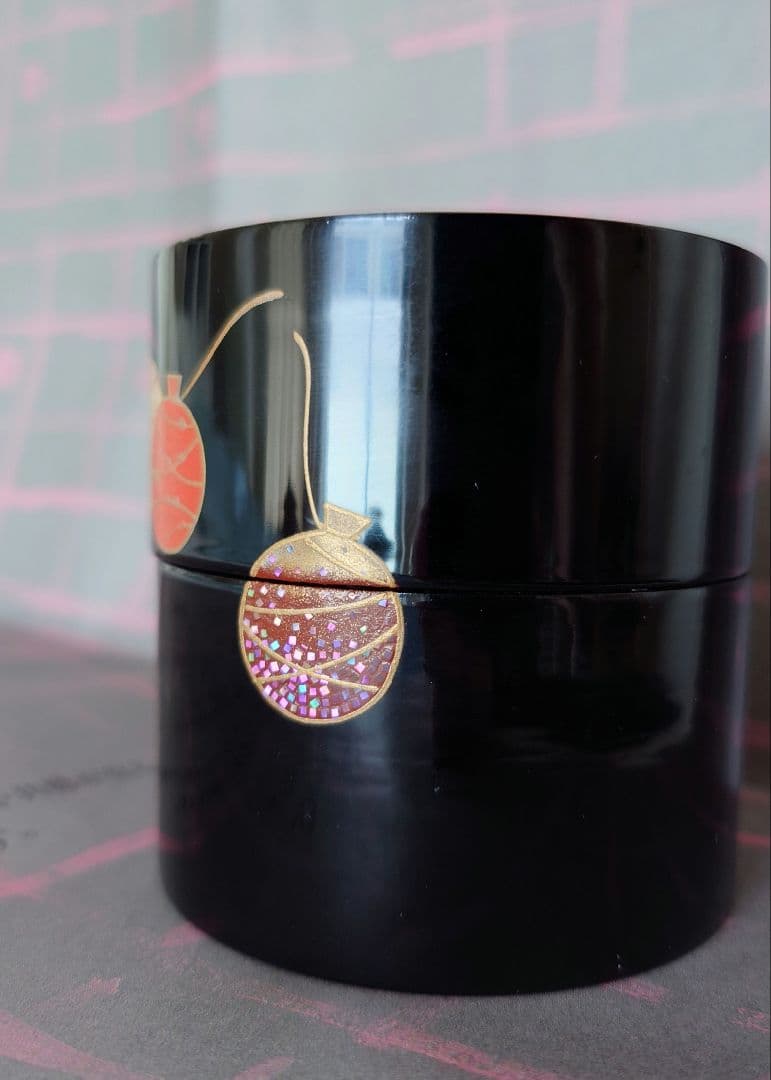 茶道具 漆棗 紙箱付　蒔絵屋伯兆作　蒔絵螺鈿　中継　中次