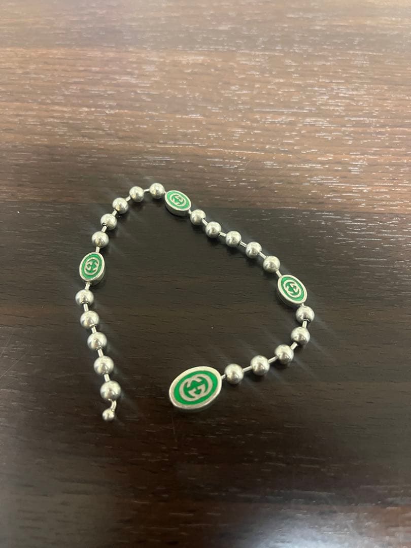 GUCCI インターロッキングG ボールチェーンブレスレット　925