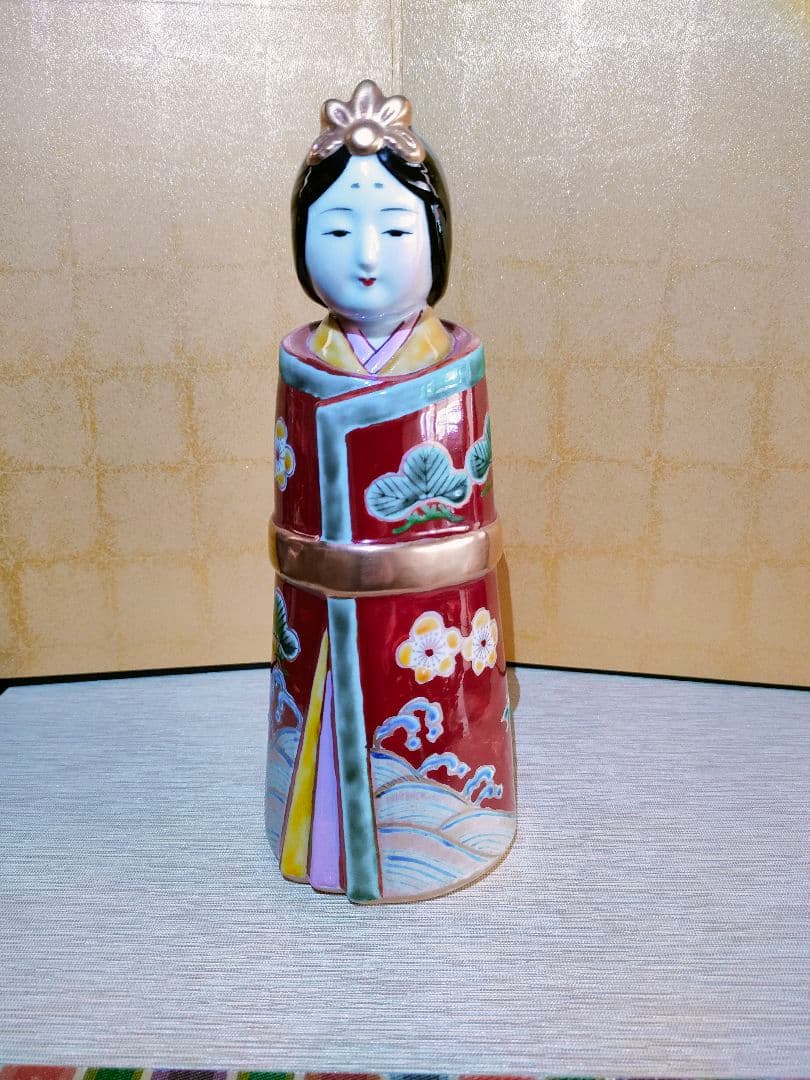 伝統的な雛人形 九谷焼　長峰　陶器製　8号　☆☆値下げ☆☆