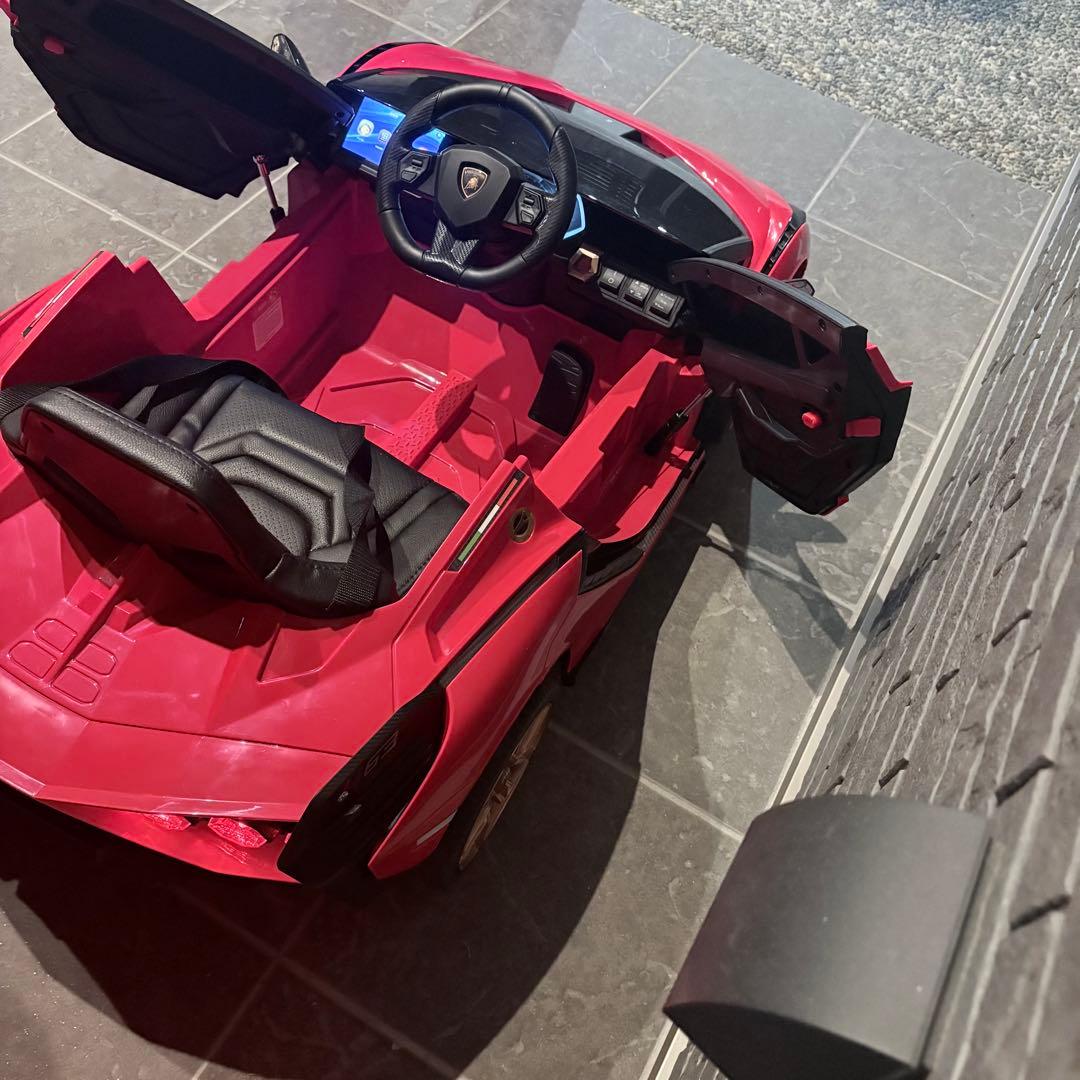 【極美品】電動乗用ラジコン ランボルギーニ 子供用 レッドカラー　付属品完備