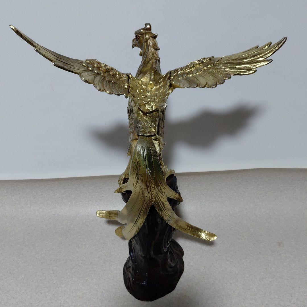 鳳凰の置物　金属製　縁起物　美術品　骨董品