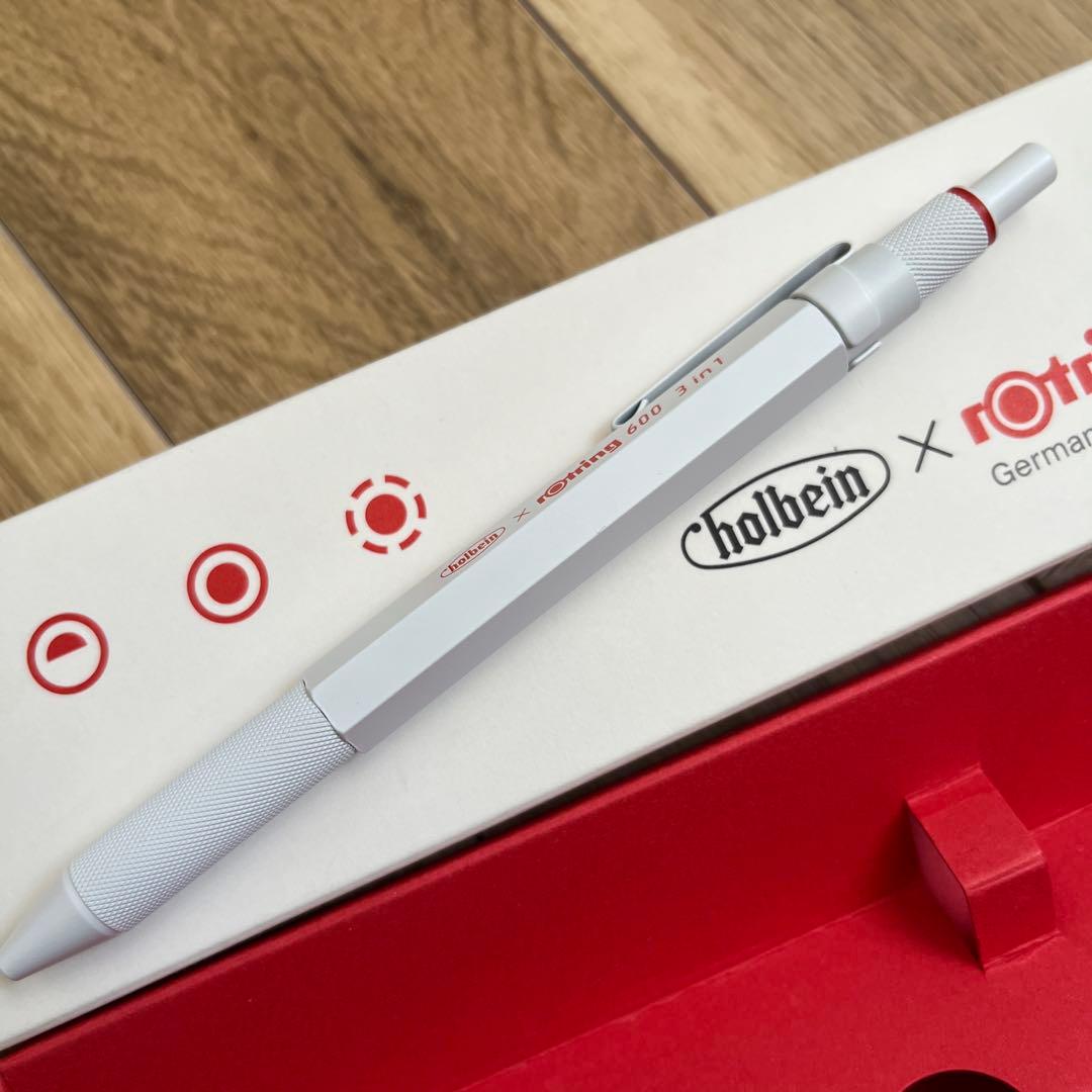 ロットリング600 3in1 ボールペン ホワイト ホルベイン限定