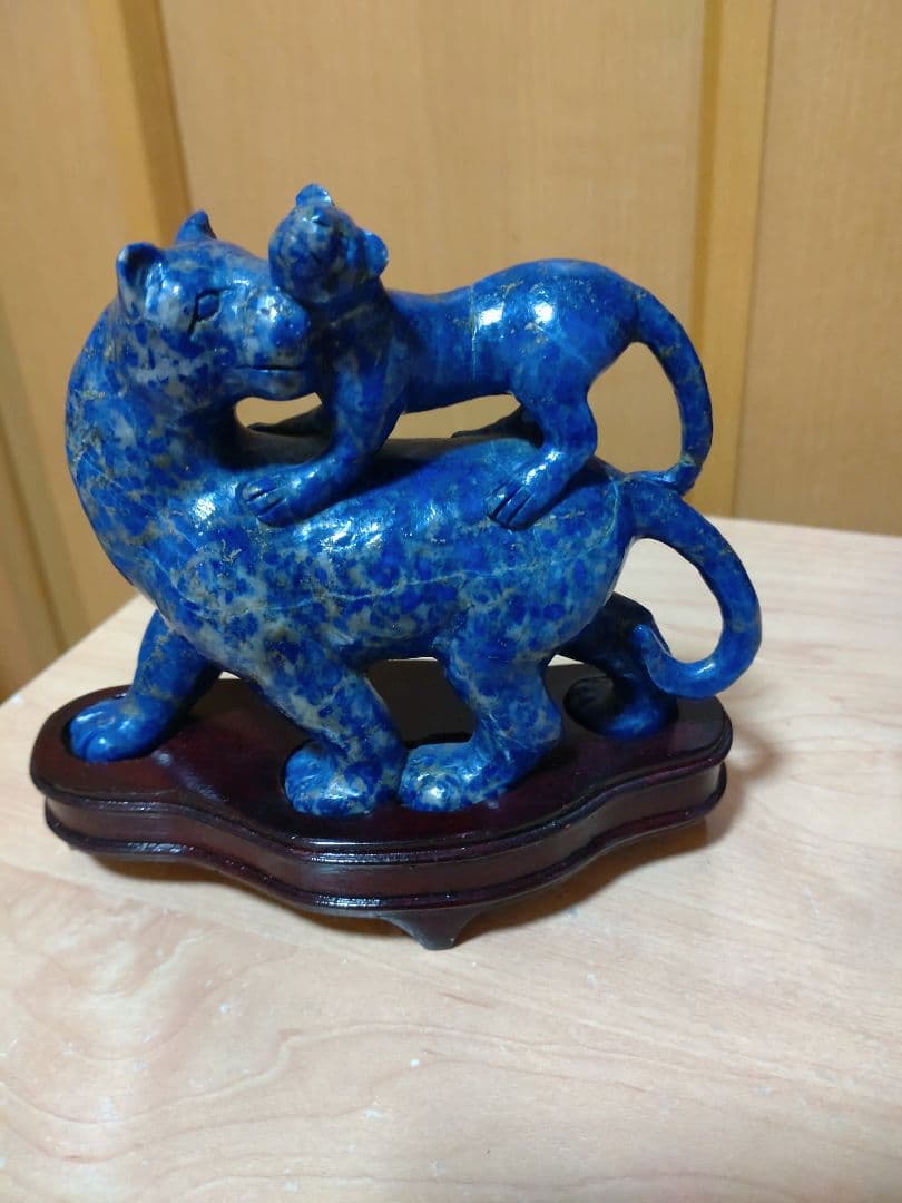 虎の親子/ラピスラズリ（瑠璃）