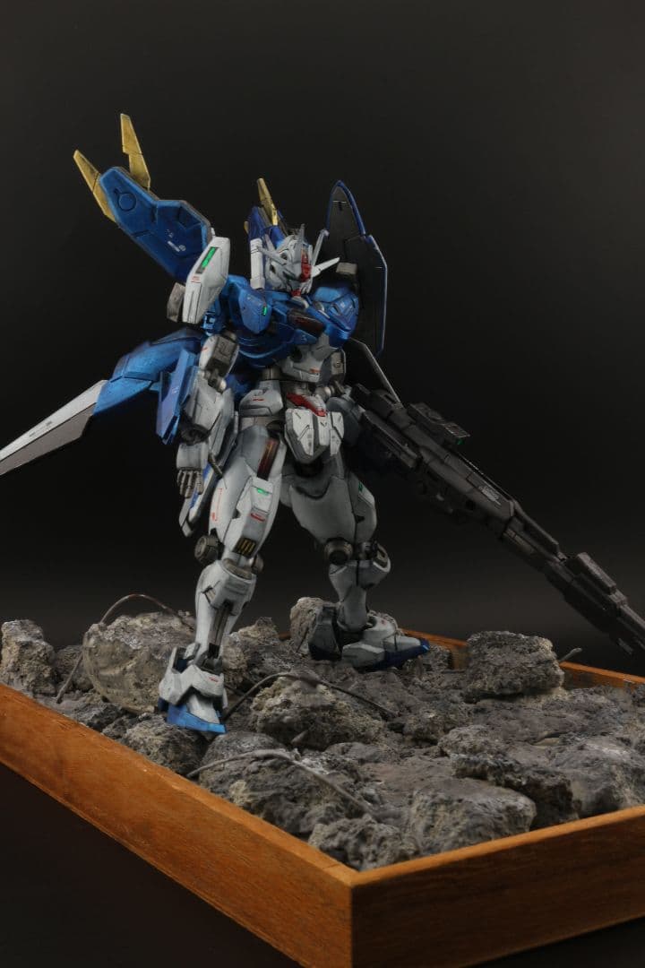 HGガンダムエアリアル改修型　完成品　ジオラマのセット