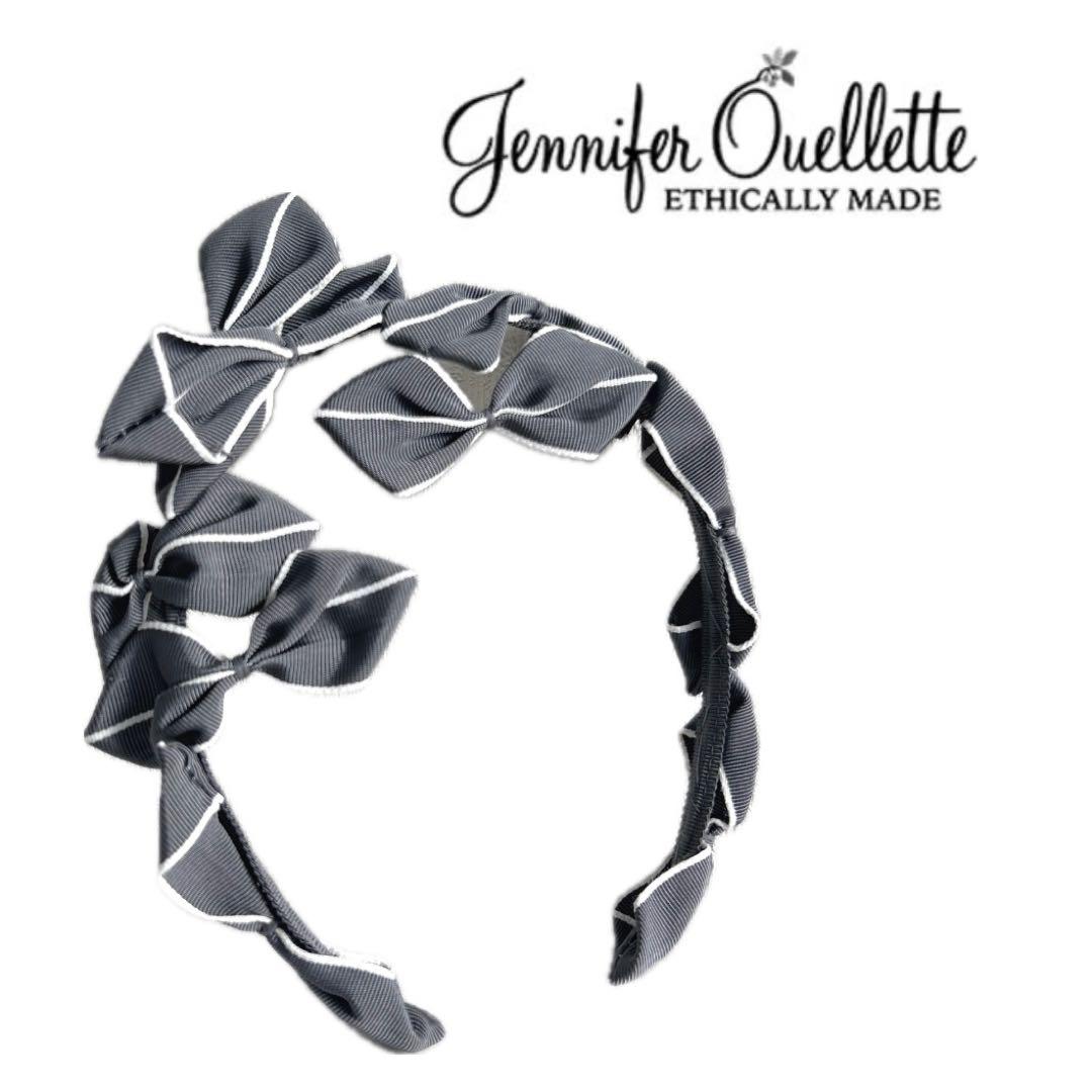 【Jennifer Ouellette】リボン カチューシャ（グレー）【百貨店】