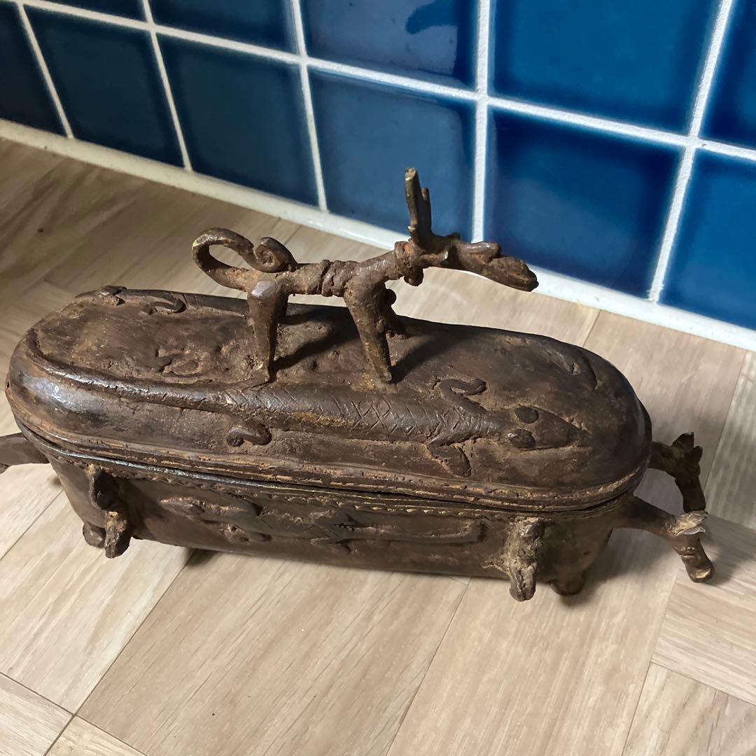 マリ　ドゴン族　金属製　ケース