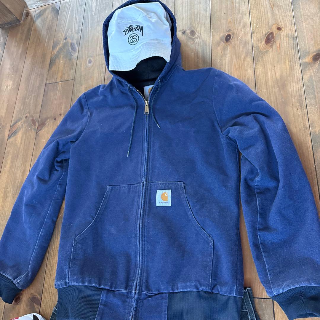 Carhartt アクティブジャケット　stussy元ネタの幻級ネイビー色