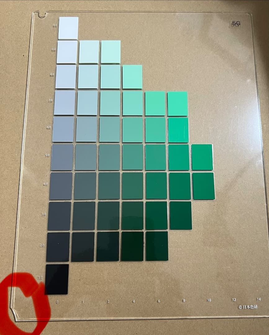 日本色彩研究所 色立体模型 10色相 マンセル 色体系 B5判 10枚