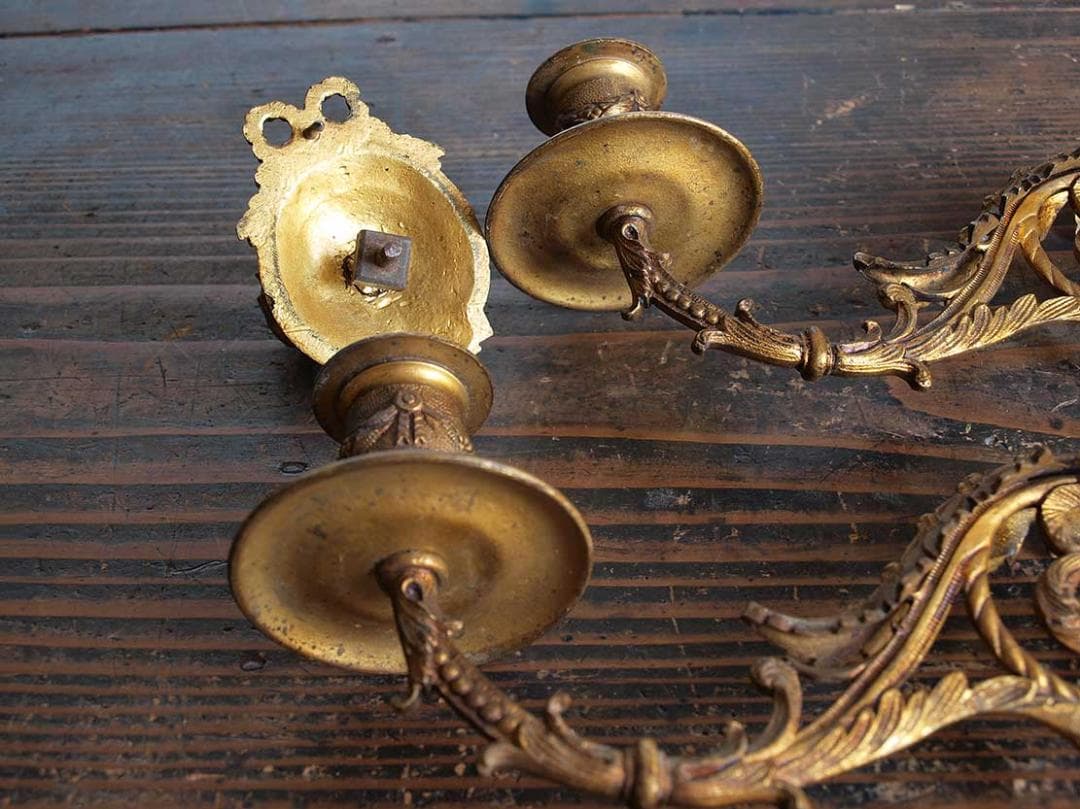 ピアノ用 キャンドルスタンド ２口 ピアノ燭台 金属製 /J932