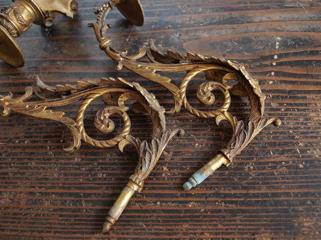 ピアノ用 キャンドルスタンド ２口 ピアノ燭台 金属製 /J932