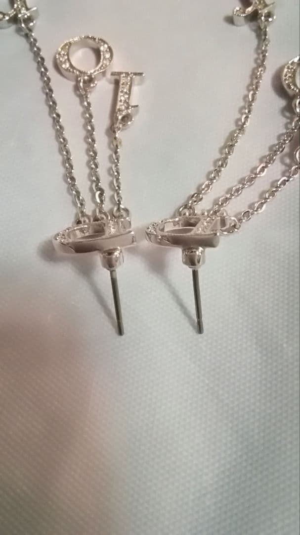 鑑定済み　Christian Dior シルバー ラインストーンピアス