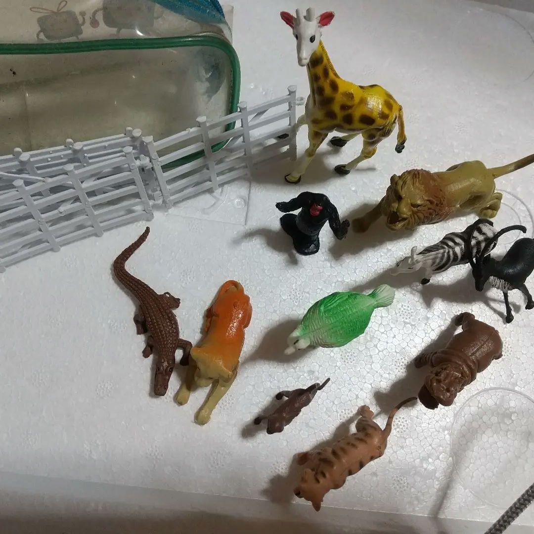 昭和レトロビンテージコレクション動物フィギュアセットとフェンス