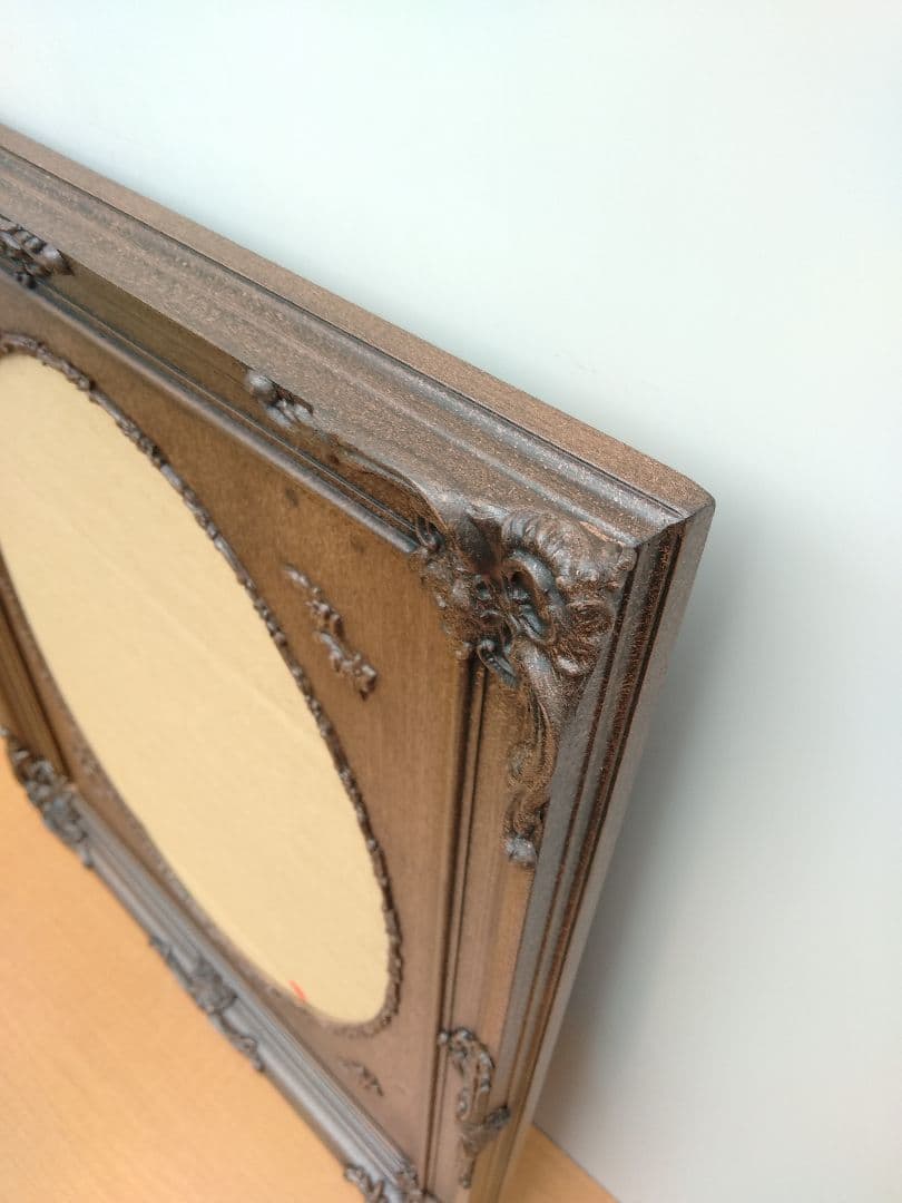 未使用　エスアンドエフ　S&F　高級輸入額縁　半切　アンティーク　ブラウン　A