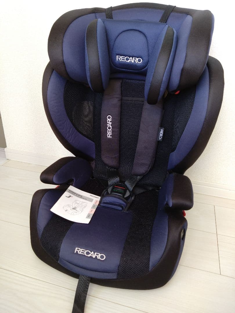 クリーニング済 RECARO チャイルドシート ネイビー