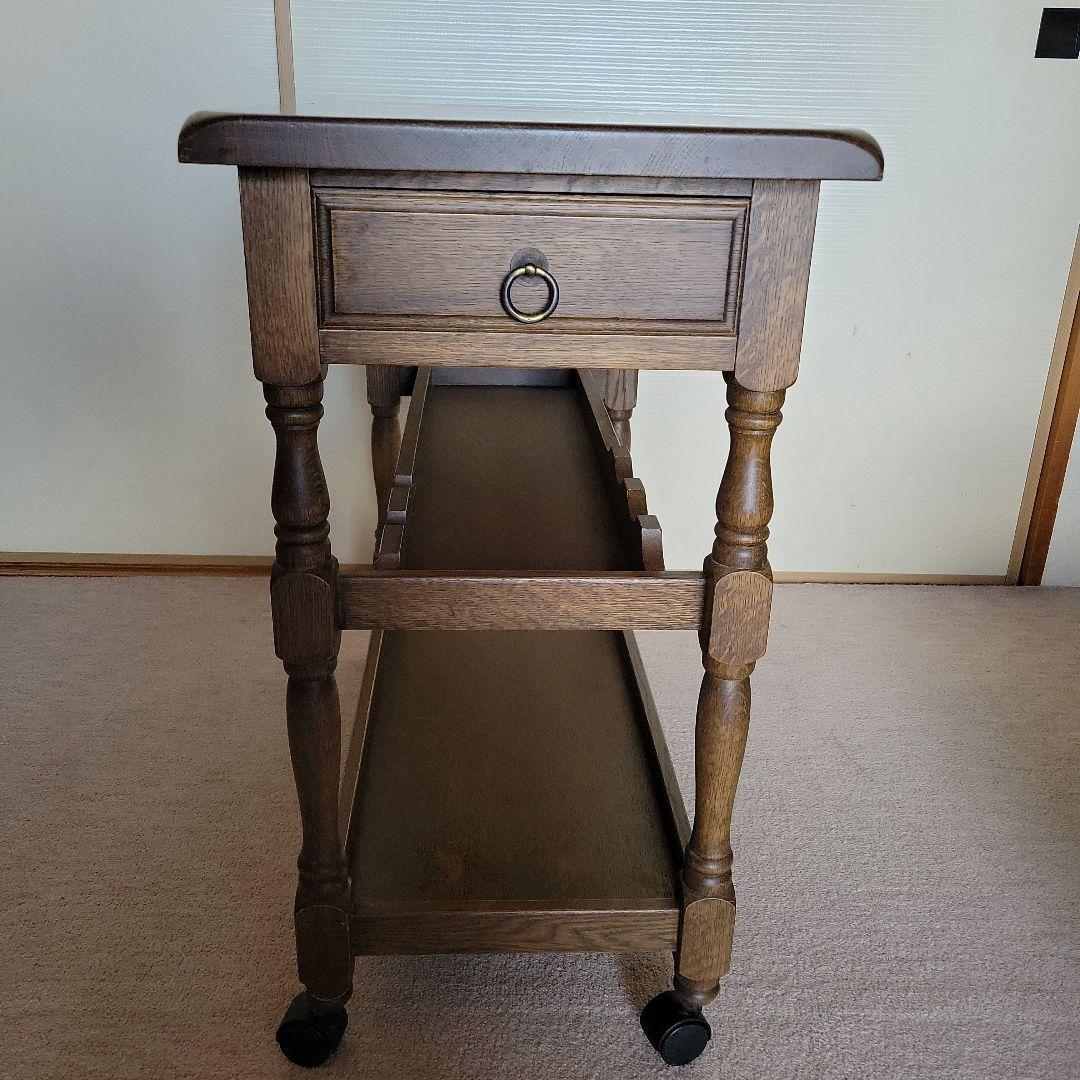 豊田たんす　オーク材　ワゴン　希少　無垢材