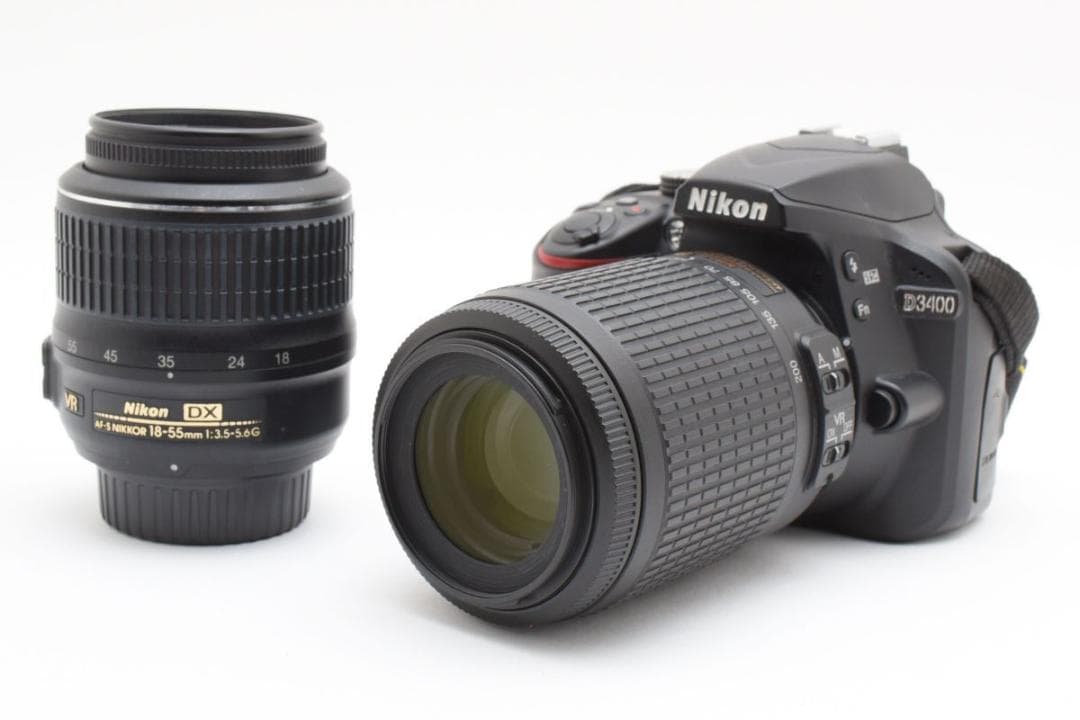 良品　2543カウント D3400 ダブルズーム/スマホ転送/SD64/フィルム