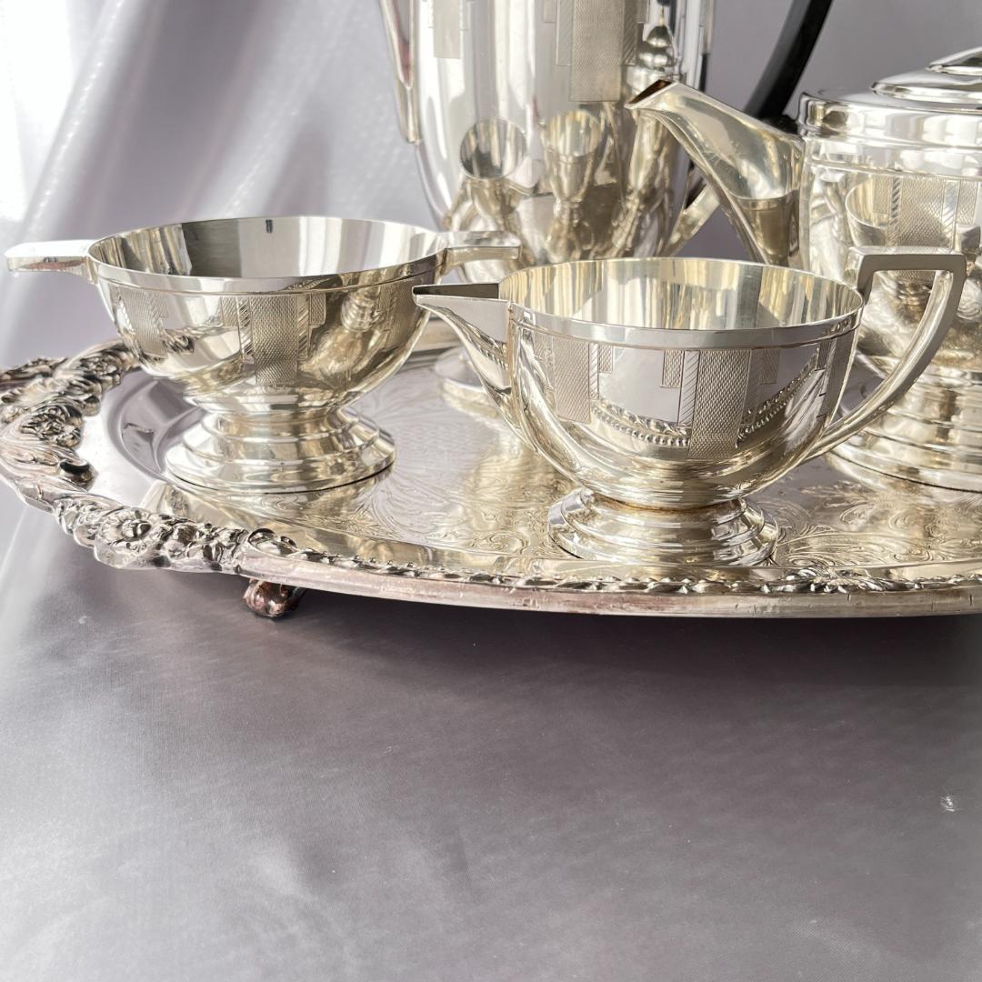 【Walker & Hall】 アールデコのティーサービス 4点