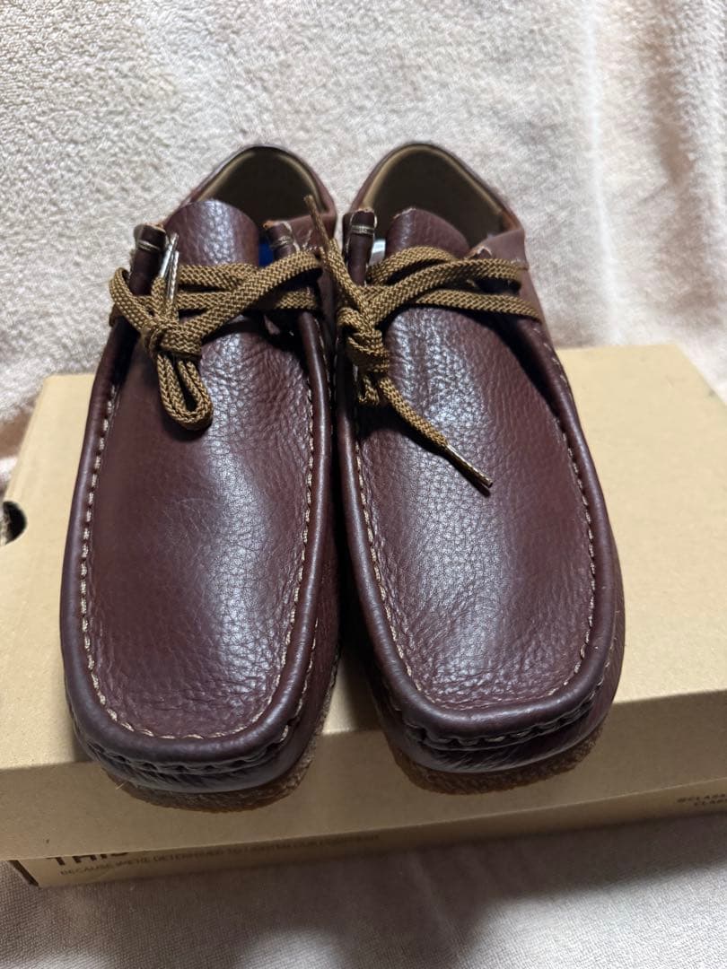 最終値下げクラークス clarksブラウンレザー モカシンシューズ新品未使用
