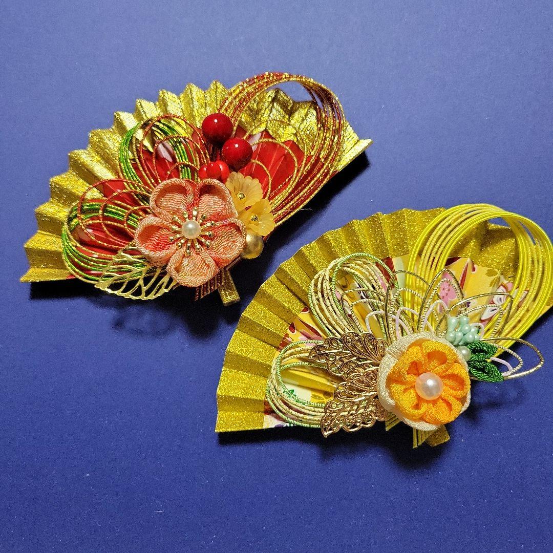 にこ《水引素材》友禅和紙使用扇子