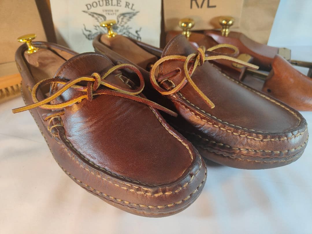 【Vintage】USA製 RALPH LAUREN　モカシンシューズ　高級革靴