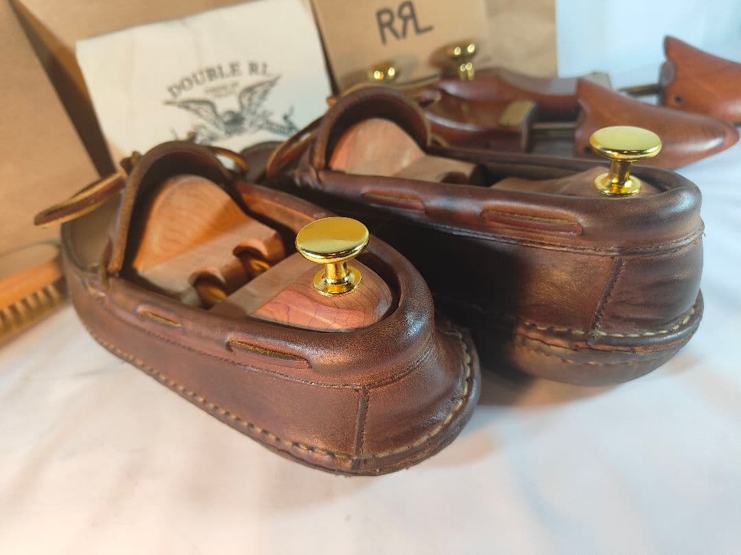 【Vintage】USA製 RALPH LAUREN　モカシンシューズ　高級革靴