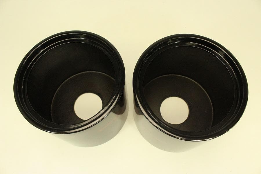 漆塗り 手炙り 火鉢 一対 美品(ZE480)