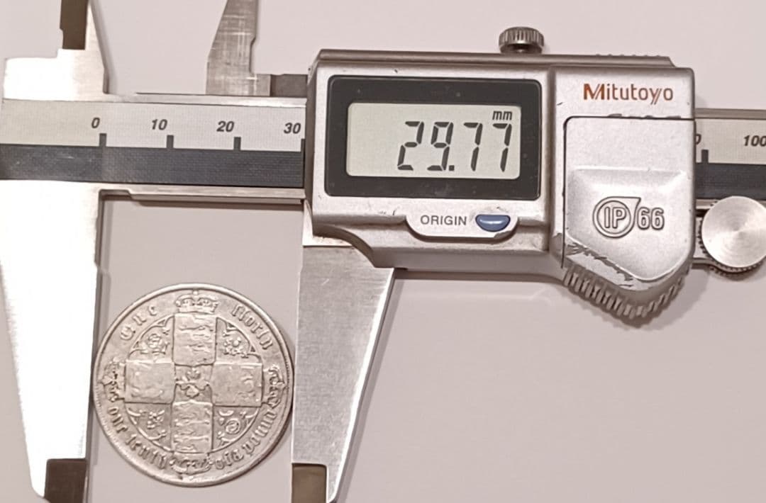 【1879年(147年前)】イギリス ゴシックフローリン銀貨 銀品位(.925)