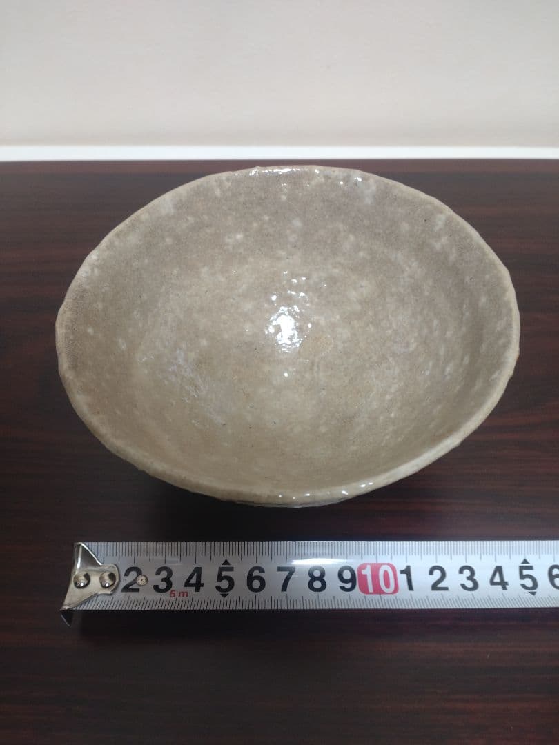 十三代 坂田泥華 萩茶碗 共箱 陶歴 共布 茶道具