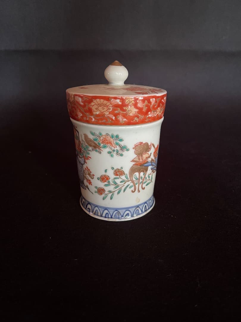 古伊万里　金襴手　蓋付器　骨董　アンティーク