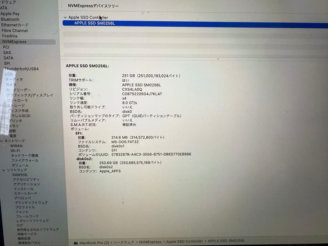 MacBookPro 2017年 A1708 13インチ/i5/256GB