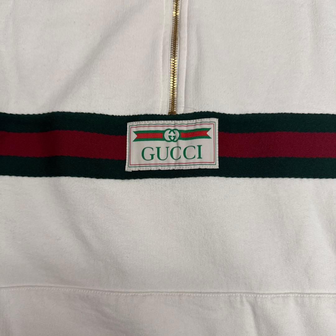 り*お様 ★グッチ★ウェブ＆GUCCI ラベル付き スウェットシャツ★size