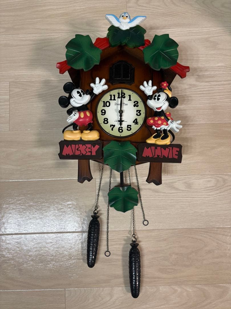 最終値下げミッキー　ミニー　ディズニー　壁掛け時計　鳩時計　現状渡し　インテリア