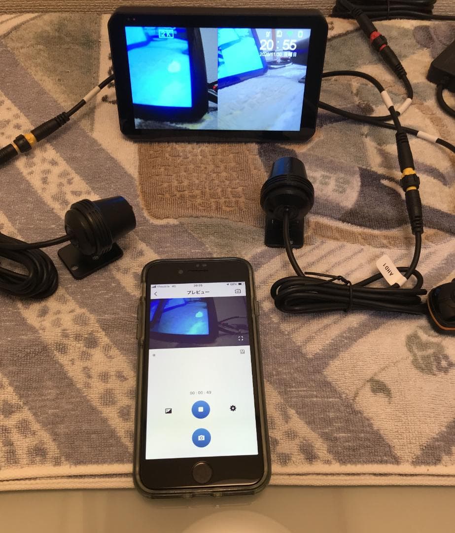 新品 バイク スマートモニター 5.5インチ ドラレコ 空気圧センサー GPS