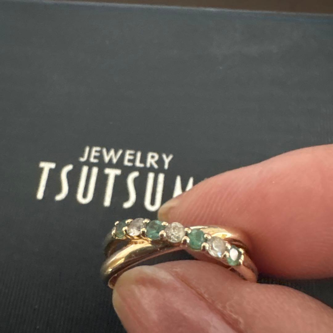 K10YG エメラルドリング TSUTSUMI