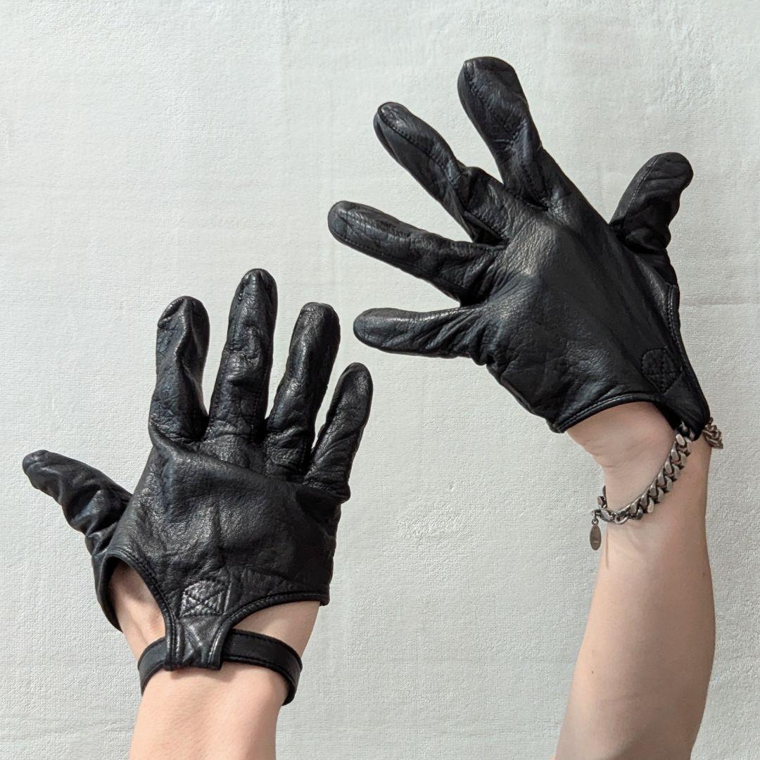 ジャンポールゴルチエ レザーグローブ ブラック