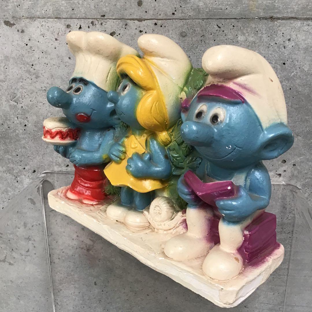 スマーフ ビンテージ 飾り 置物 貯金箱 陶器製