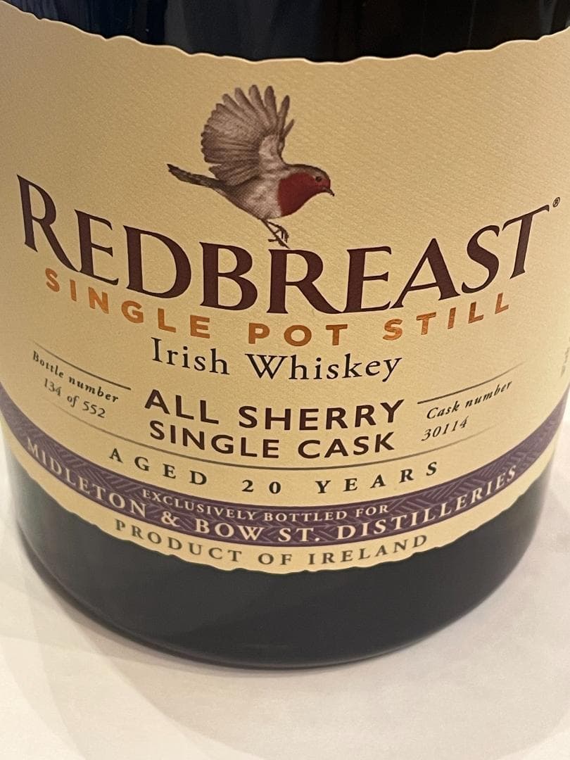 年末大幅値引！！レッドブレスト オールシェリーシングルカスク20年　一本