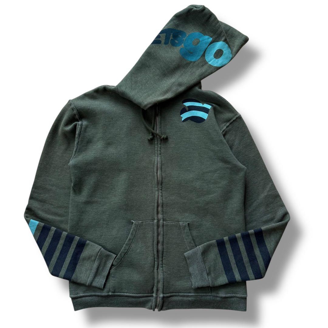 USA製 FREE CITY フリーシティー ジップパーカー 木村拓哉 グリーン