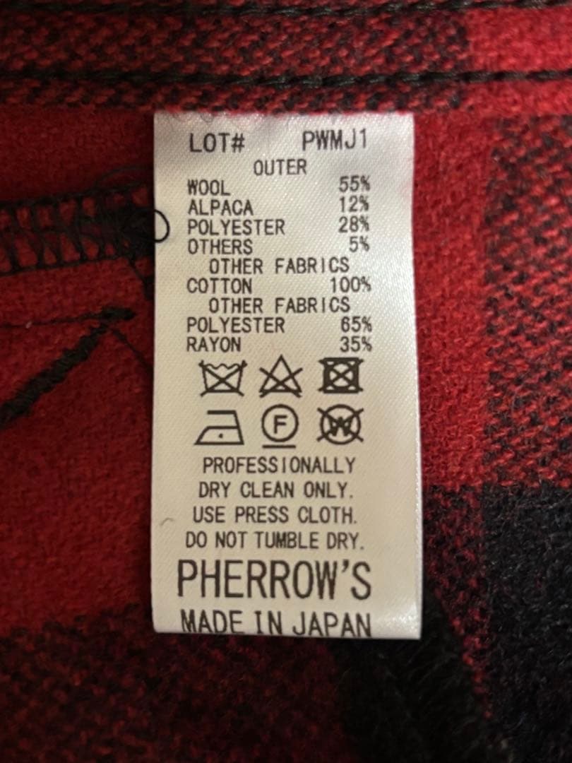 Pherrow's フェローズ ブロックチェック マッキーノジャケット