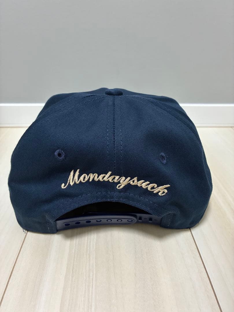 Monday suck キャップ　ネイビー　マンデーサック