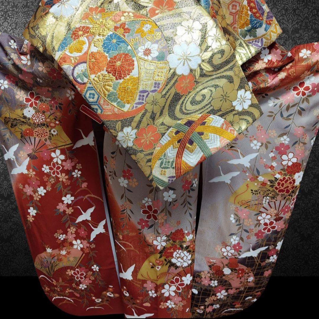 ☆さと☆SALE中☆振袖フルセット(7点)・金彩加工・金駒刺繍・共八掛