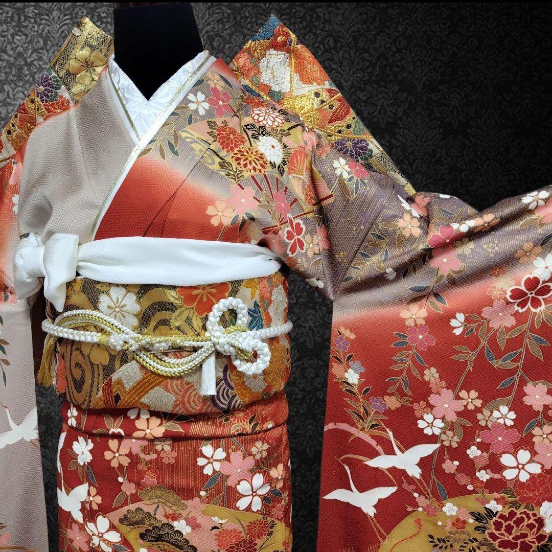 ☆さと☆SALE中☆振袖フルセット(7点)・金彩加工・金駒刺繍・共八掛