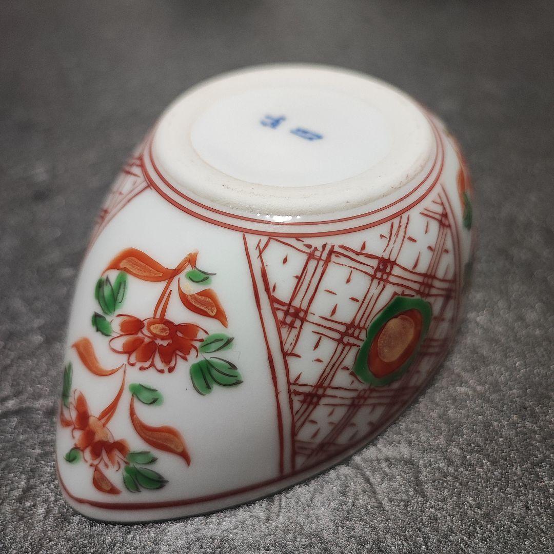 煎茶道具　有田　宝瓶　玉露　小茶器7点セット　グリーン玉赤絵　金彩　仙月