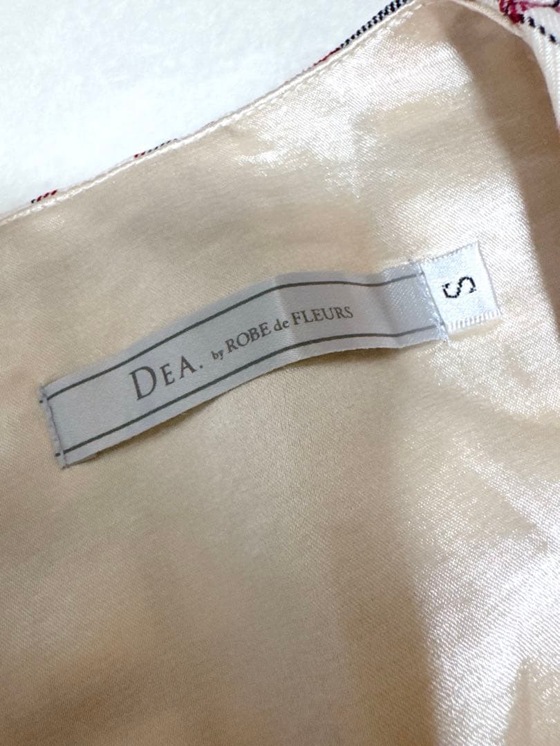 【ディアバイローブドフルール】チェックミニドレス レッド