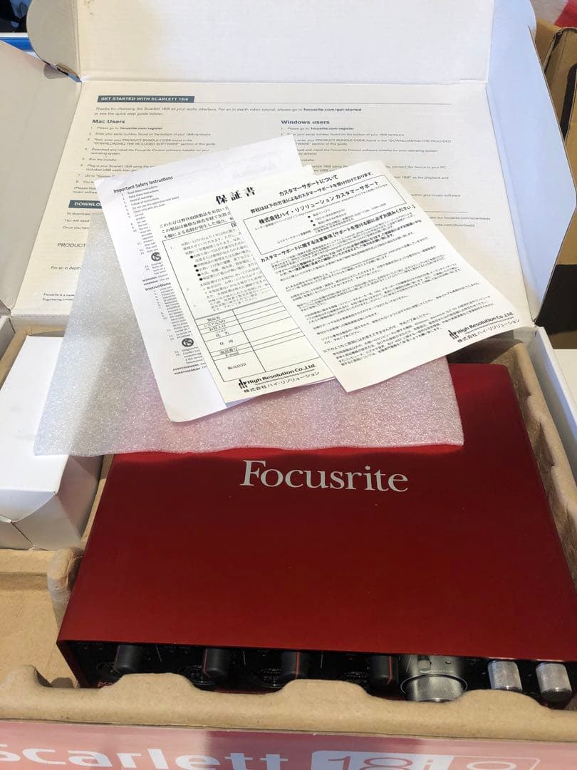 Focusrite Scarlett 18i8 USBオーディオインターフェース