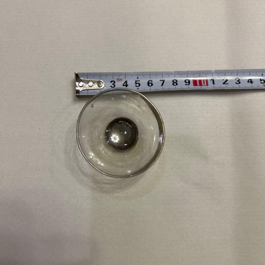 【値引き】大正ガラス　盃　お猪口　吹きガラス　気泡ガラス　クリアガラス　蔵出し