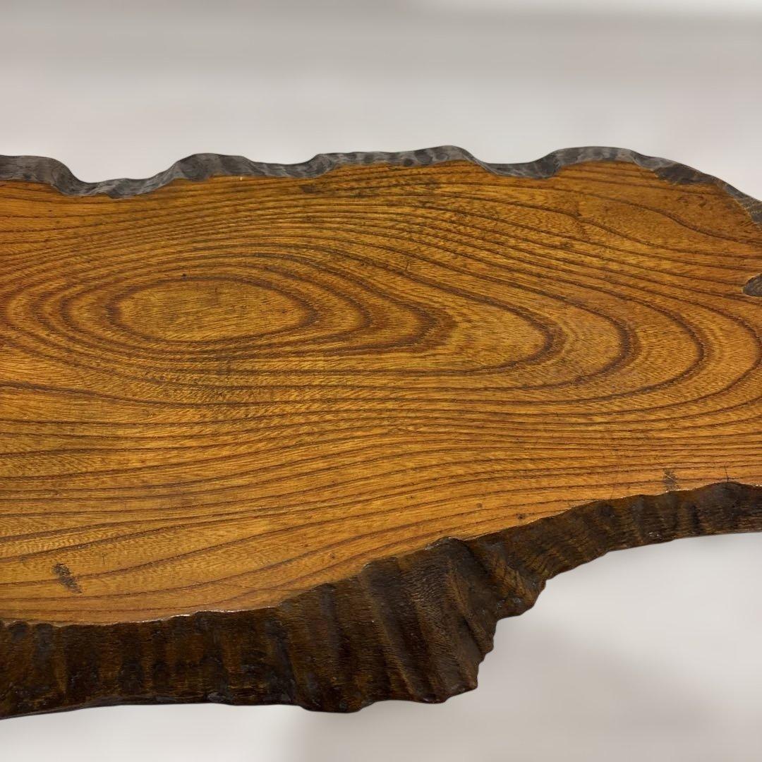 長さ95センチ　長い置き台　置台　花台　木の切り株　盆栽台　一枚板