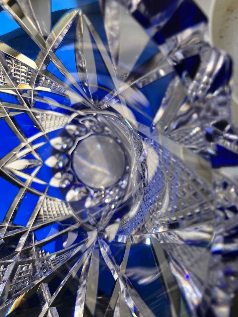 昭和レトロ 江戸切子 花器 花瓶