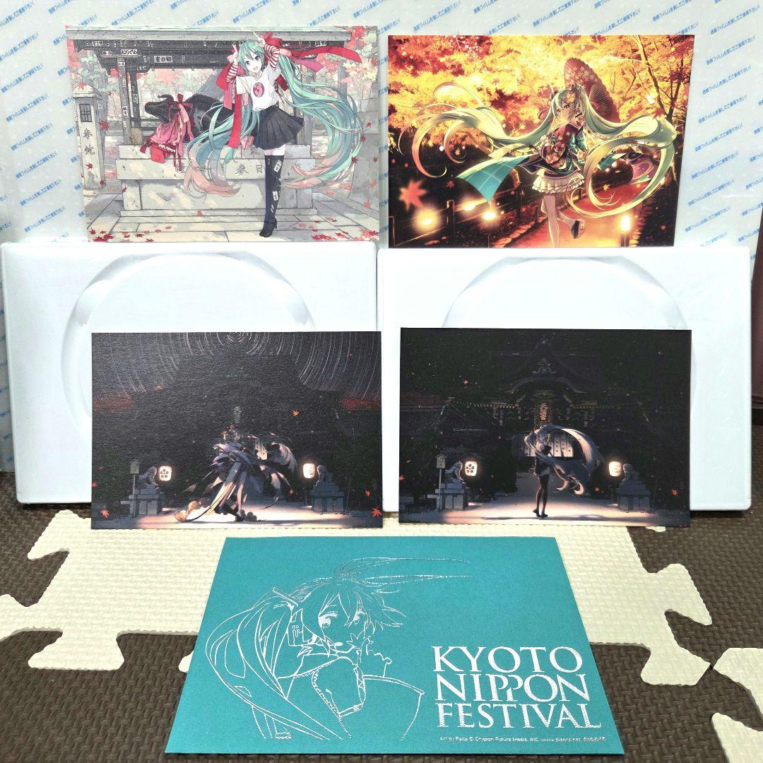 北野天満宮 KNFイラスト展 初音ミク ポストカード4枚セット+専用ケース